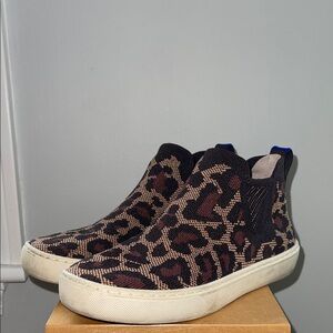 Rothy's Leopard Print Slip-On Sneakers